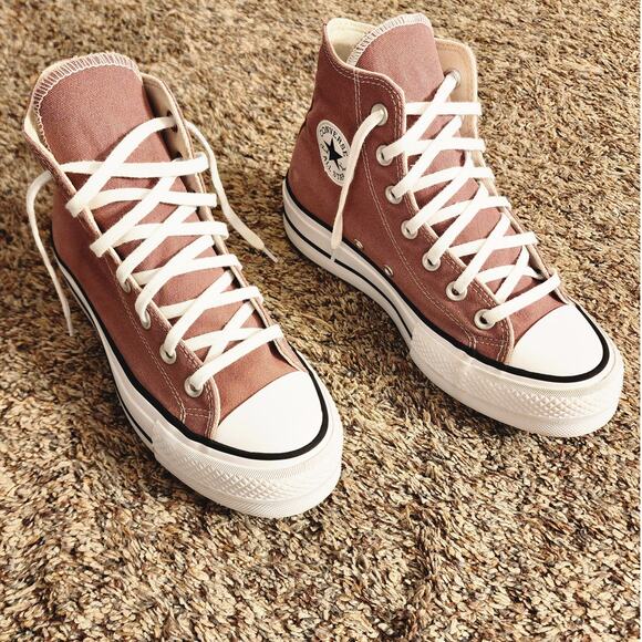 Converse Platform High Top Dusty Rose Pink Sneakers Size 6 - Picture 4 of 8